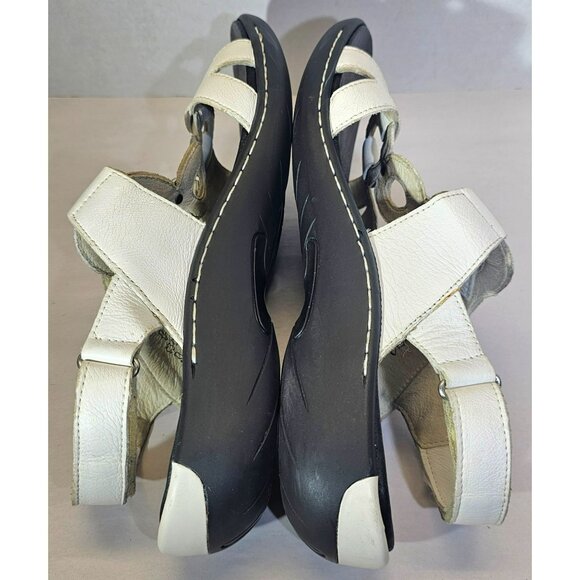 Rieker Womens White Leather Sandals With Adjustable Straps & Ring Detail size 11 - Picture 4 of 13